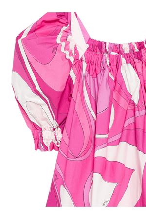 pink cotton dress EMILIO PUCCI KIDS | PY1C01P0584570BC
